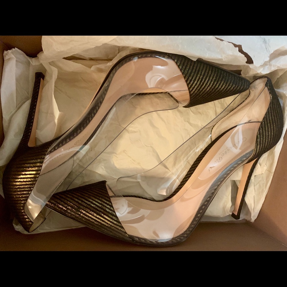 SOLD❌🈷️GIANVITO ROSSI PLEXI PVC PUMP EU 41 US 9 - Picture 5 of 7